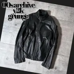 00s punching leather riders jacket y2k