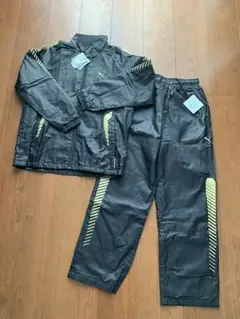 新品タグ付き！　プーマ　ウィンドブレーカー上下　150 ブラック　定価9975円