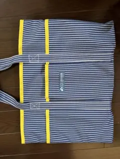 ストライプトートバッグ（青と白）　ヤマハ