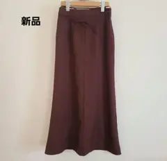 新品LOWRYS FARMロングフレアスカート ウエストリボン付き