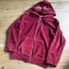 BABYDOLL ワインレッド パーカー 120 ベロア　キッズ　ベビードール