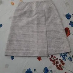 UNTITLED ツイードひざ丈スカート サイズ2