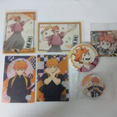 ハイキュー　日向翔陽　トレーディングカード&缶バッチ&ステッカーセット