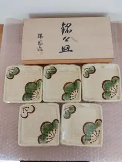 和風花模様　銘々皿5枚セット