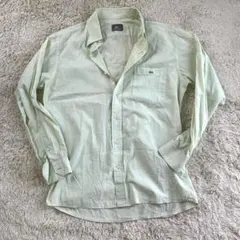 ラコステ 長袖シャツ 95 メンズM コットン 緑 訳あり LACOSTE