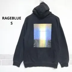 ◆RAGEBLUE グラフィックバックプリント パーカー メッセージロゴi937