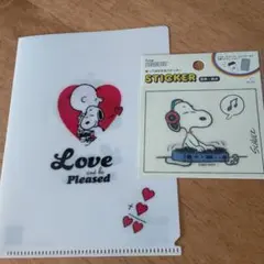 スヌーピー　ステッカー　非売品ミニファイル