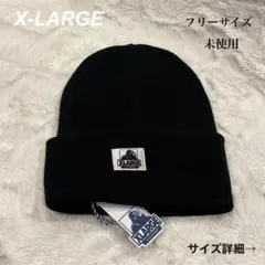 X-LARGE ブラック ニット帽 フリーサイズ