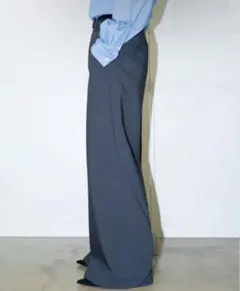 GOATESSENCE SIDE SLIT WIDE PANTS BLACK3 - メルカリ