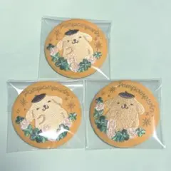 サンリオ 刺繍缶バッジ 花言葉 ポムポムプリン