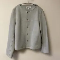 ROPÉ PICNIC ノーカラージャケット スエード調