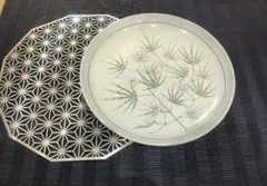 【たち吉】新品　有田焼　大皿　植物のサムネイル