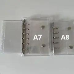 シール帳 クリアバインダー シルバー A7 A8 2セット A7リフィル付き