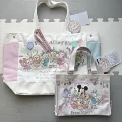 TDS＊ダッフィー&フレンズ＊フロムオールオブアス トートバッグ2点セット