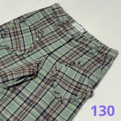 タグ付き未使用品 Simonetta チェック柄ワイドパンツ 女の子130cm