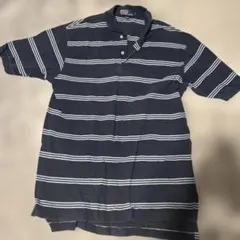 Polo by Ralph Lauren ネイビー ストライプ ポロシャツ L