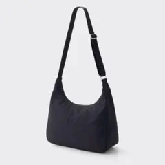 新品 GU ラウンドショルダーバッグ ブラック　ナイロン　黒