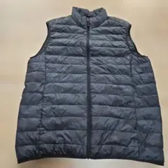 ☆UNIQLO☆ブラック迷彩ウルトラライトダウンベスト記載ダークグレー☆美品☆