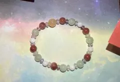 【新品・未使用】天然石ブレスレット／優しい色合い／ハンドメイド風