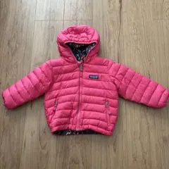 パタゴニア　ダウン　リバーシブル　ピンク　90cm 2T