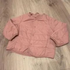 ユニクロ ライトウォームパデットコンパクトジャケット 90 ピンク 中わた