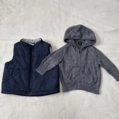 baby GAP ベスト・ジップパーカー 2点 (6-12) ギャップ