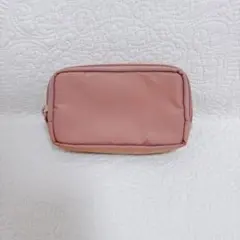 無印良品　 ナイロンコンパクトポーチ ピンクベージュ