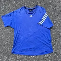 00s adidas three stripe BIG T shirt Y2k