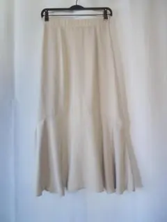 Lサイズ　マーメイドフレアスカート　ベージュ系