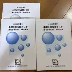 2024年度 中学3年 公開テスト 問題と解答