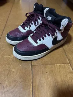 Nike バーガンディ/ホワイト ハイカットスニーカー