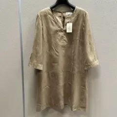 【未使用】Aylesbury ベージュ スエード調七分袖チュニック 11