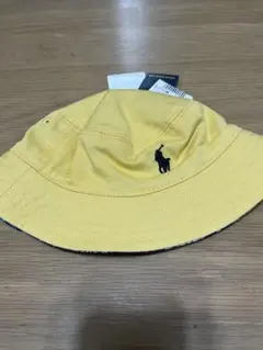 ラルフローレンベビーハット リバーシブル　イエロー・ブルー