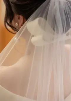 ホワイトチュール　ウェディングベール