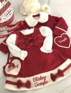 シャーリーテンプル♡真紅のリボンあしらいJSK♡100♡新品