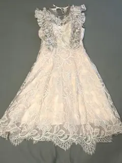 SNIDEL スナイデル　ミドルレースフレアボリュームワンピース