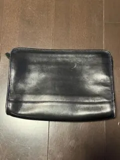 COACH ブラックレザー クラッチバッグ