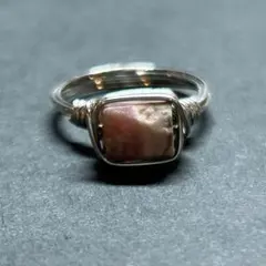 WR71S 天然石 ワイヤーリング インカローズ ロードクロサイト ラフロック