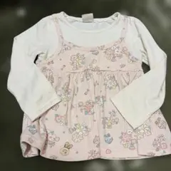 アンパンマン　花柄レイヤードTシャツ