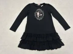 希少　Mezzo Piano フリル付き長袖ワンピース 黒