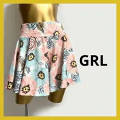 新品タグ付き GRL 花柄 フレア キュロット スカート F