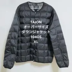 TAION タイオン オーバーサイズ ダウンジャケット 104OS　ブラック