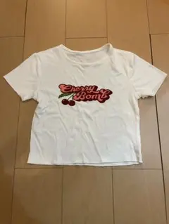 Cherry Bomb ロゴ 半袖Tシャツ ホワイト