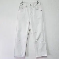 【UNIQLO】（S）ハイライズストレートデニムジーンズ/股上深め/きれいめ