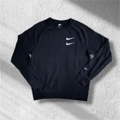 ナイキ ダブルスウッシュ 背面ビッグロゴ スウェット 黒 M