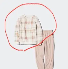 ユニクロ　XXL ファーリーフリース 上のみ　ピンク