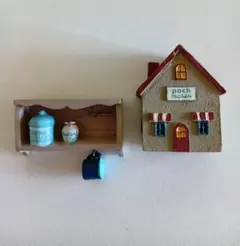 デコパージュ。ミニミニハウス。5点セット。インテリア雑貨