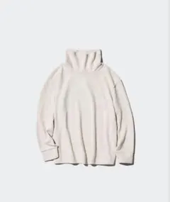 ユニクロ ソフトニットフリースリブハイネックT