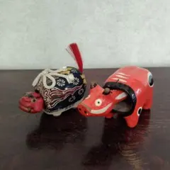 郷土玩具 　赤べこ　獅子べこ 　　　　２体
