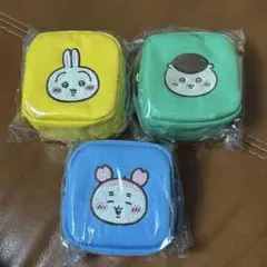 ちいかわ カラビナつき刺繍スクエアミニポーチ 3個セット
